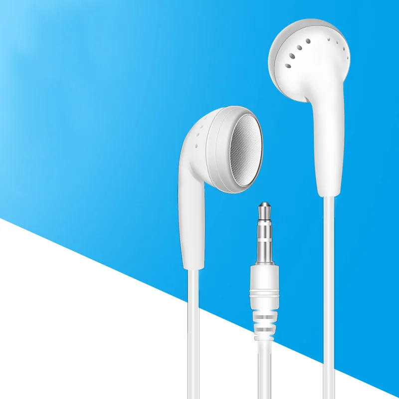 Fones de ouvido intra-auriculares de 3,5 mm brancos para Samsung Galaxy com fio e microfone Jack para telefones celulares inteligentes Volume ajustável