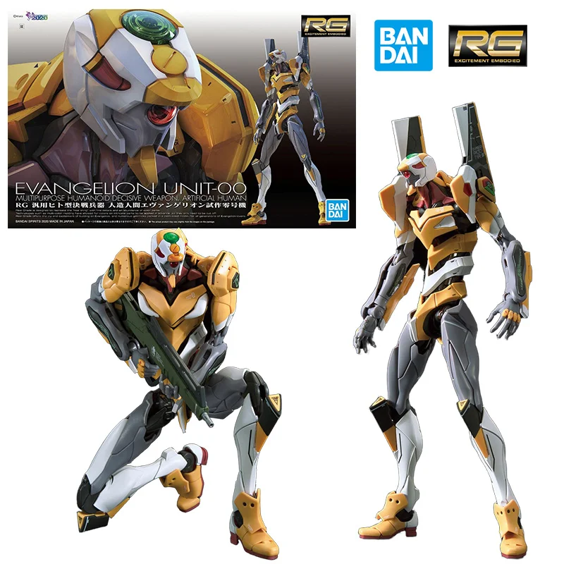 Bandai RG 1/144 Evagelion Unit-00 14Cm EVA Anime Original Action Figure Assemble Model Children's Toy Birthday Gift Collection