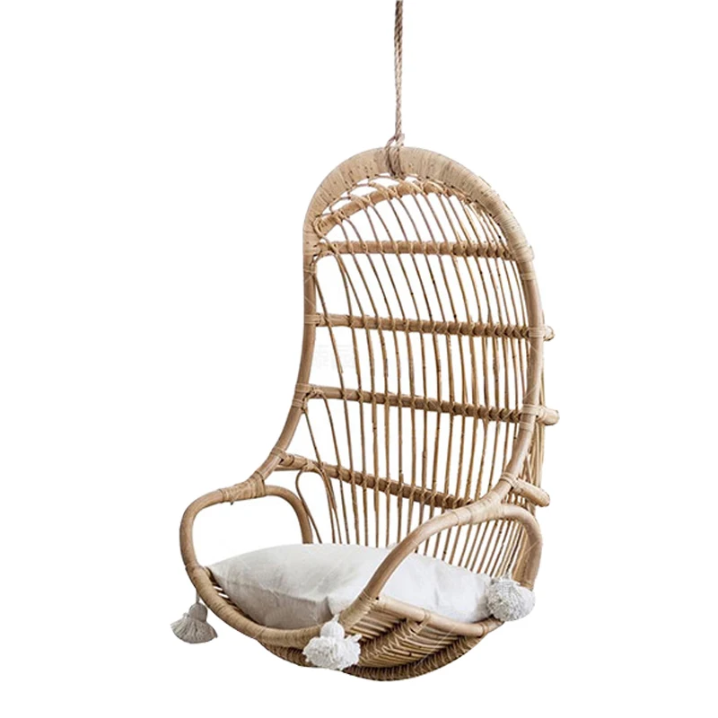 Bedroom Egg Hanging Chair Indoor Macrame Comfortable Rope Swing Chair Hoop Minimalistic Silla Jardin Exterior Home Furniture