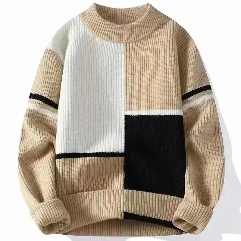 Maglione allentato lavorato a maglia con base di tendenza nuovo maglione da uomo e da donna m-3xl