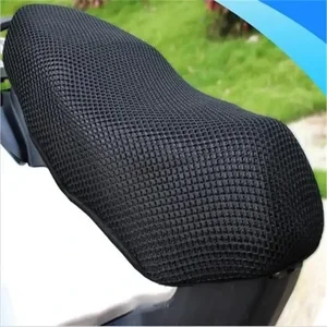 3D Mesh Motorcycle Seat Cover, respirável Scooter Seat Covers, Anti-Slip Almofada, Grade de Proteção Pad, Verão 10 principais vendas capa de cela de moto - №3