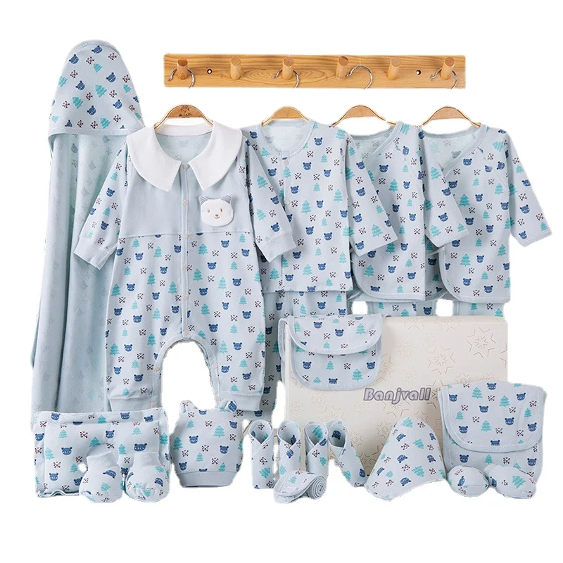 

22 pieces set Newborn Baby Girl Outfit Set Boy Clothes Four Seasons Cotton Newborn Babies 0 To 3 Months New Born Baby Items