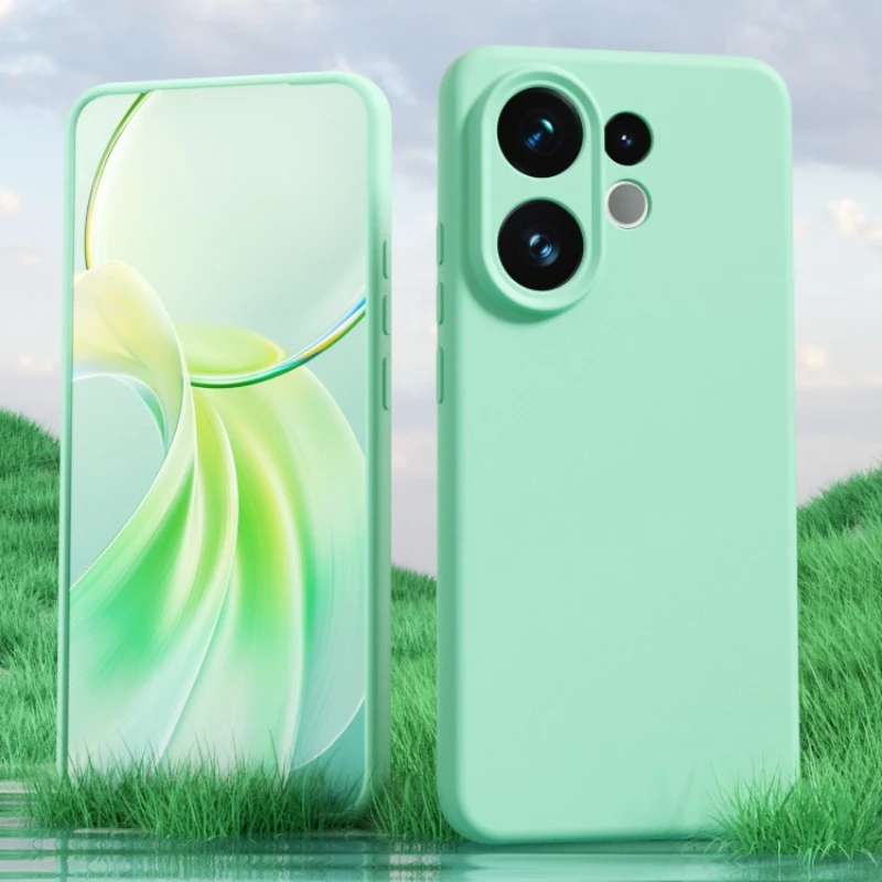 VIVO X200 FE S30 Pro 미니용 Magsafe 액상 실리콘 케이스, 부드러운 핑크색 마그네틱 무선 충전 커버 범퍼