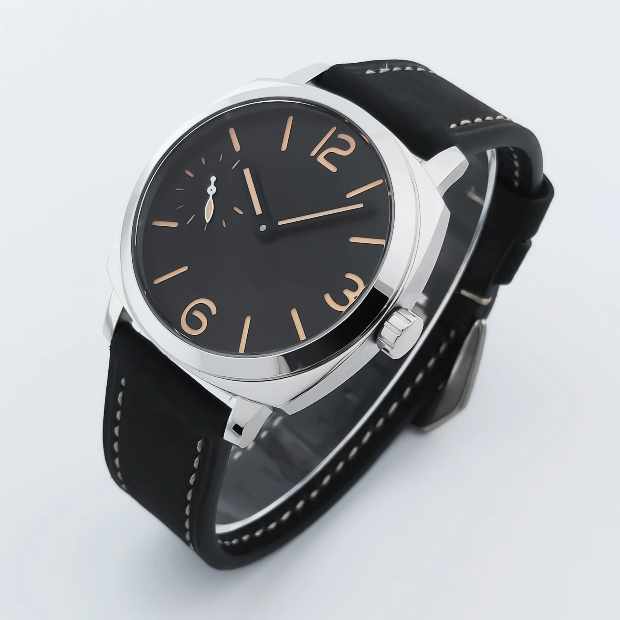 42mm Corgeut relógio elegante st3600 venda quente relógio mecânico manual masculino de cristal de safira