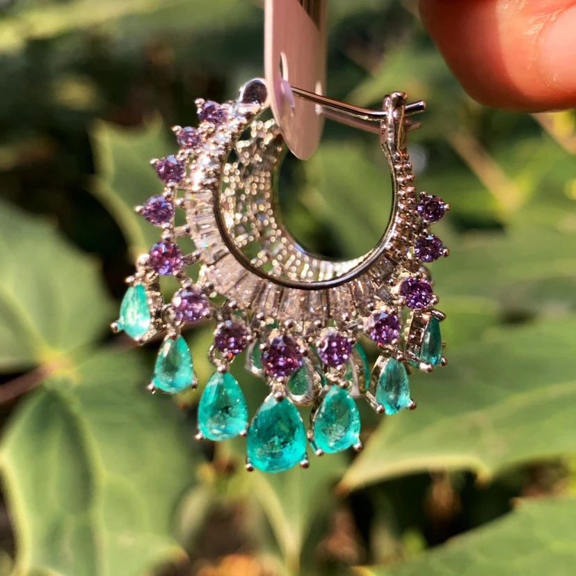 

Luxury lake green dreamy smart water drop earrings GIRL GIFT