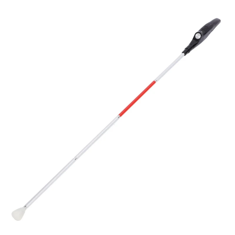 Electronic Blind Cane Quick Expansion Foldable Red Reflective Film Walking Blind Stick Obstacle Detection for Outdoor Use