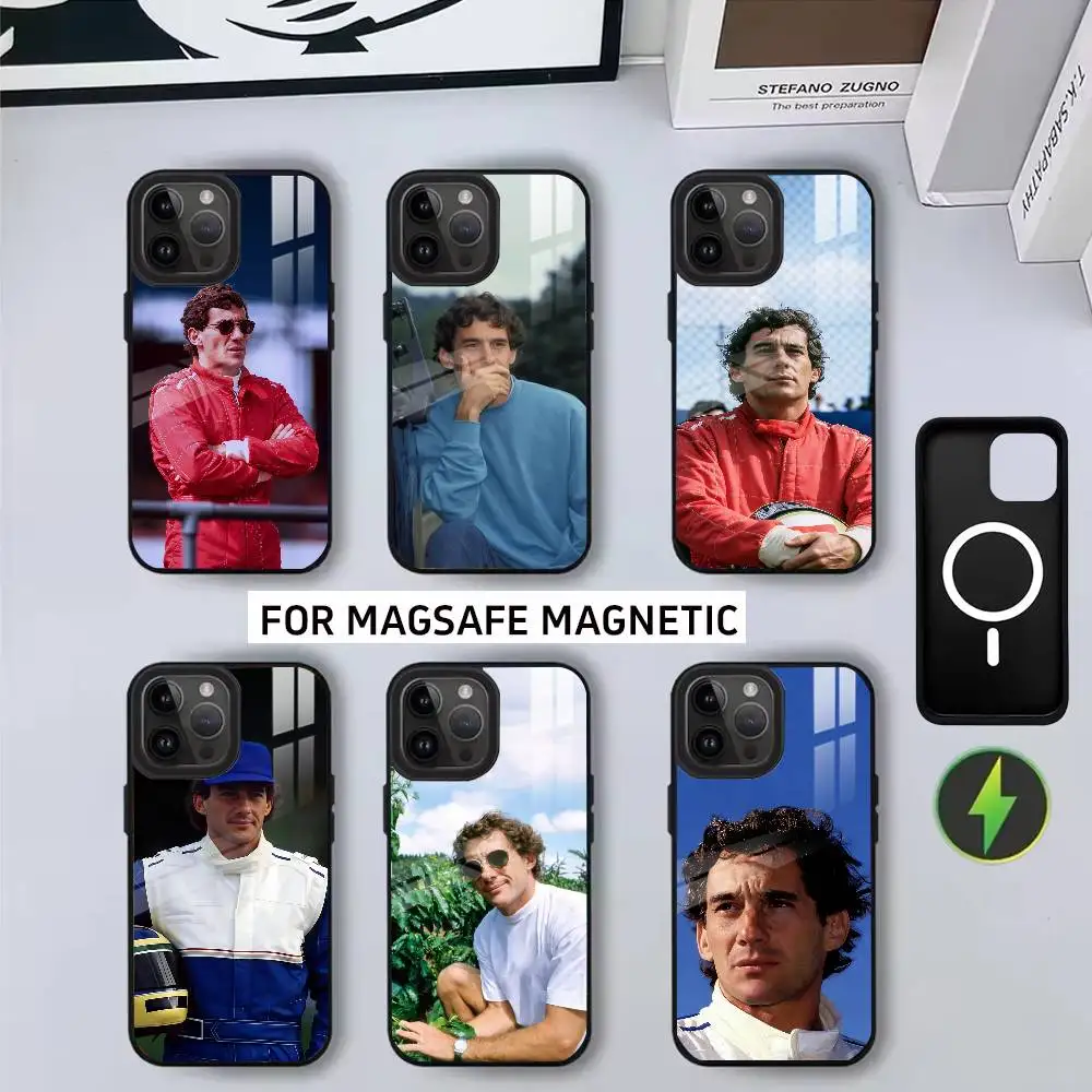 クールなアイルトン・セナの飛行電話ケース-iphone17、16、15、14、13、12、11-plus、pro用-マグネット式-マグセーフ対応-ワイヤレス充電対応