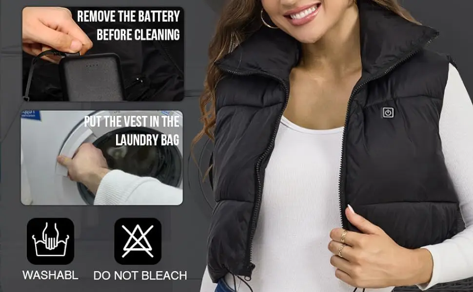 Damen-Heizweste für Herbst und Winter, Baumwollweste, USB-Infrarot-Elektroheizanzug, flexible, warme Thermoweste für Damen – Detail 6