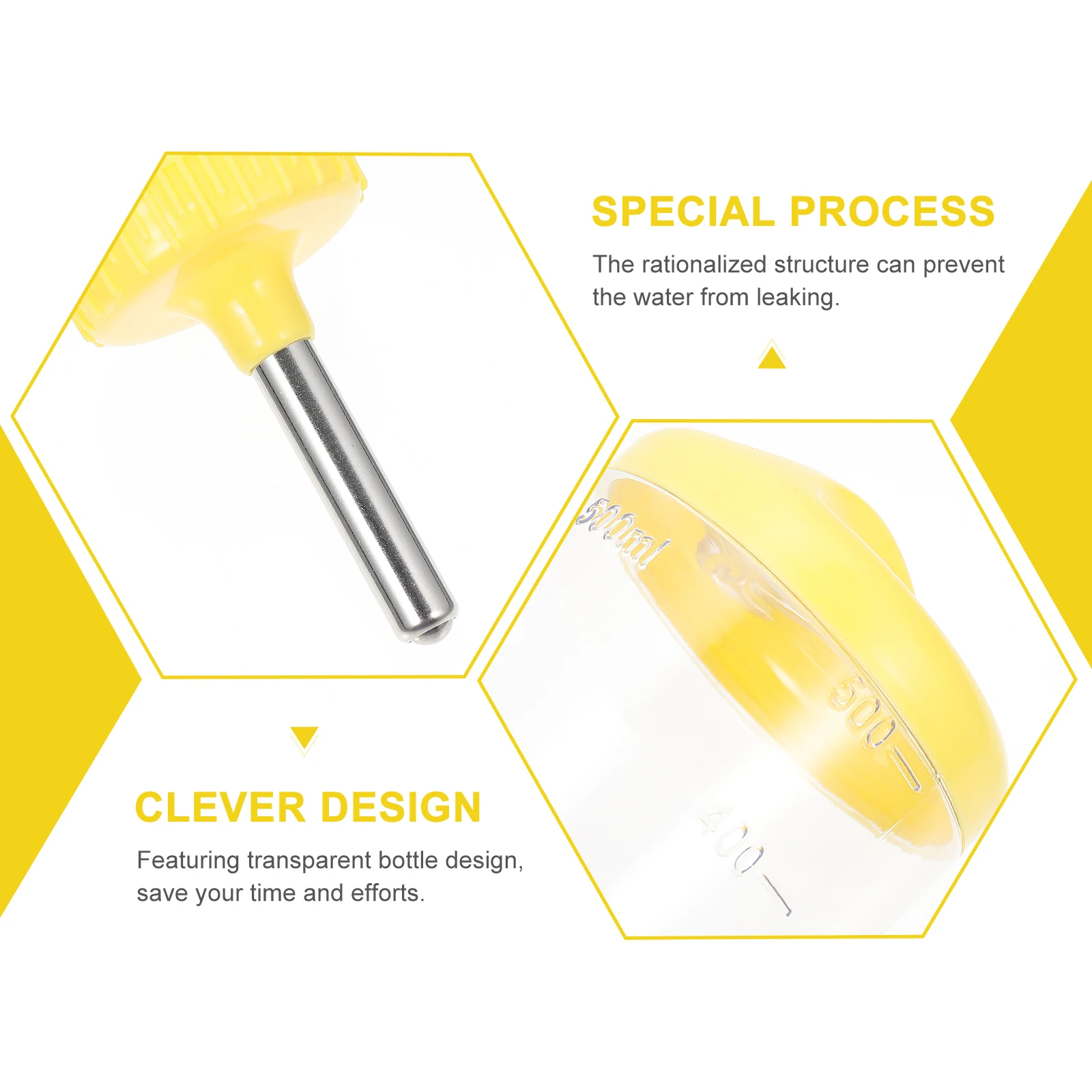 

Drinking Fountain for Hamster Large Water Bottle Leak Proof Transparent Pet Supplies Chinchilla Accessory Wear Resistant Bottle