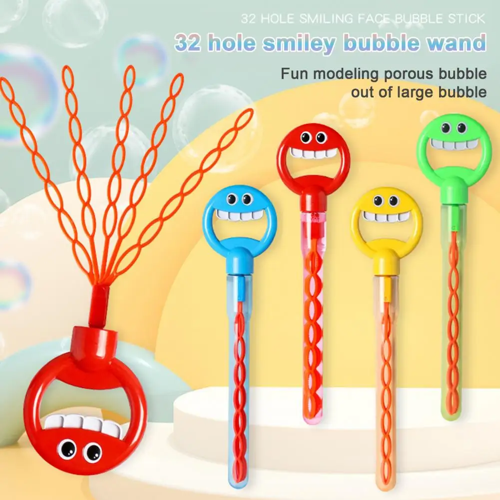 Bubble Machine Bubble Wand Toy 32-hole Bubble Stick with Leak-resistant Refill for Indoor/outdoor Fun Handheld Maker for Kids