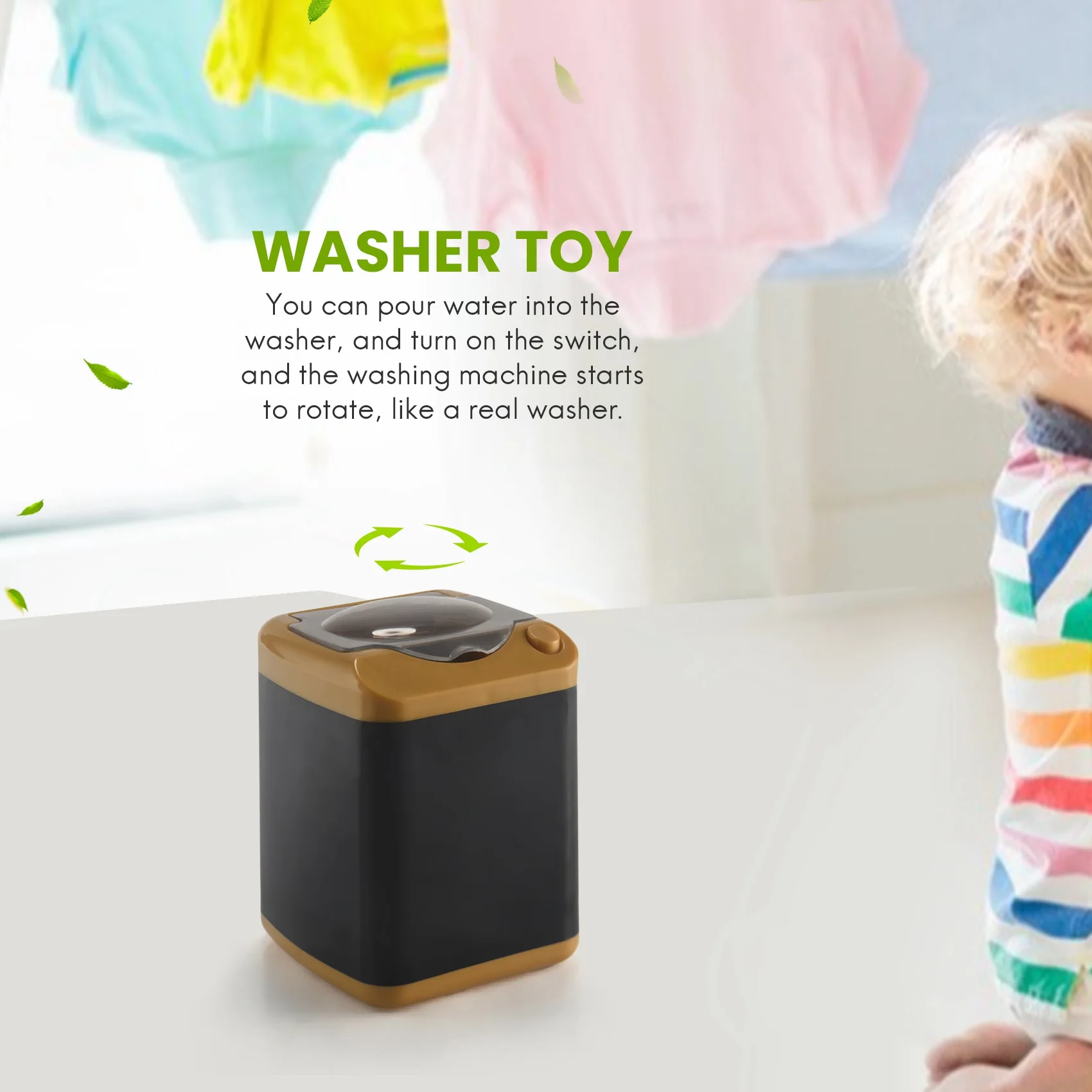 Multifunction Gold Blender Washing Machine Kids Washing Machine Toy Beauty Sponge Brushes Makeup Brush Cleaning Electric Wash