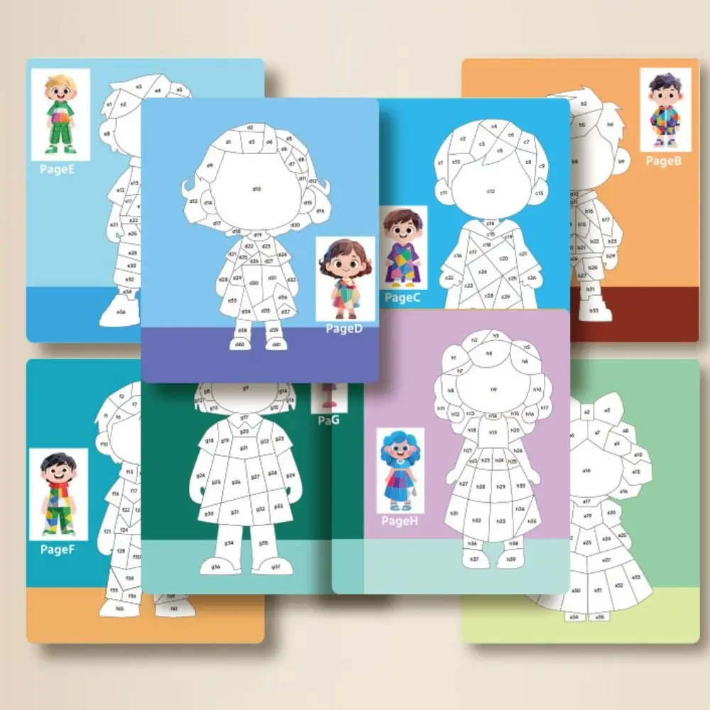 Papierowe naklejki 3D o geometrycznych kształtach, ręcznie robione, Montessori, zestaw DIY do naklejania, urocze edukacyjne naklejki ze zwierzętami dla maluchów.