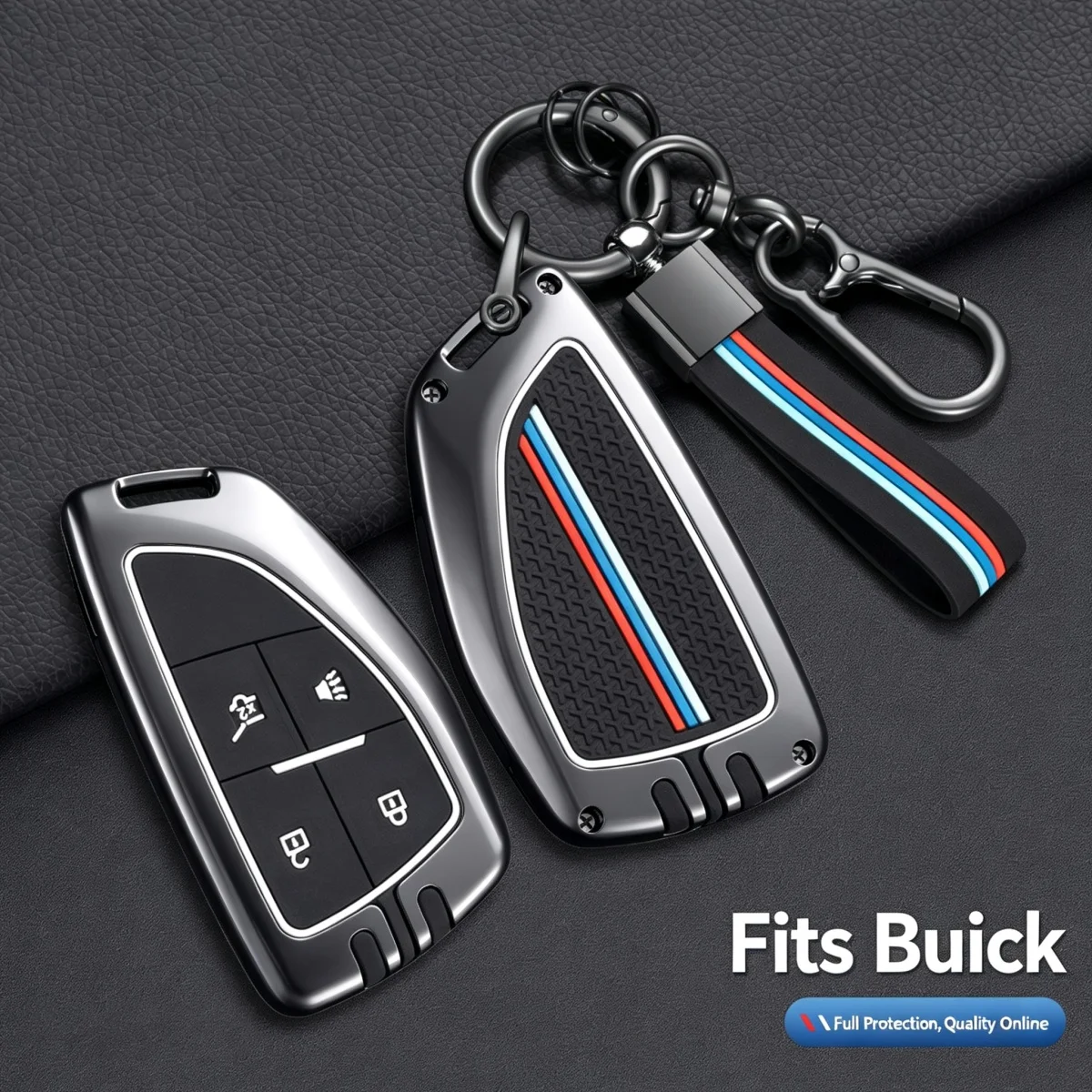 For GMC Yukon for Chevrolet Tahoe Suburban 2021-2026 for Buick ENVISION S Plus Avenir Metal Car Key Cover Fob Case Shell
