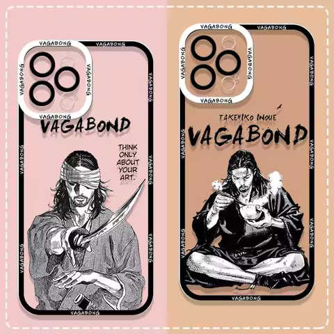 Japanese Vagabond Samurai Phone Case for Samsung Galaxy S22 S23 S24 S25 Ultra 5G S20 S21 FE S10 Plus A55 Clear Soft Cover Shell