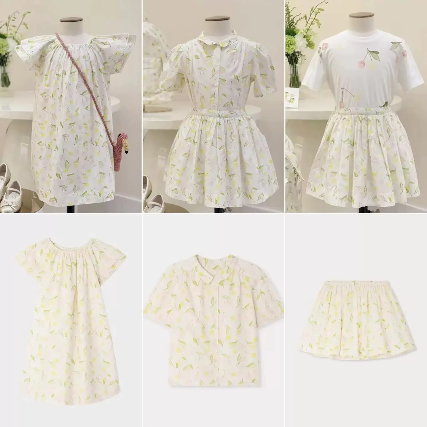 2026 BP NEW Spring Summer Baby Girls Embroidered Dress Floral Print Shirts and Skirts Kids Clothes
