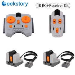 MOC Technical PF Building Blocks Infrared Receiver And Infrared Speed Remote Control Set Compatible with Legoeds Power Parts