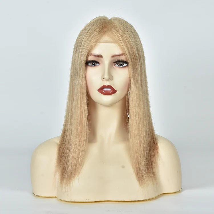 100%キューティクル完全揃え人毛ヘアピース 女性用 ベストセラー ヨーロッパ人毛ヘアピース シルクトッパー 人毛