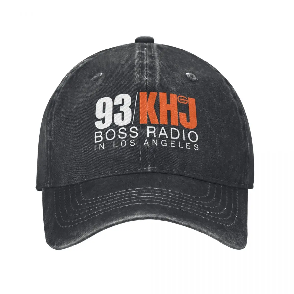 

93 KHJ Boss Radio Baseball Cap fashionable Hat Man For The Sun black Women's Hats Men's