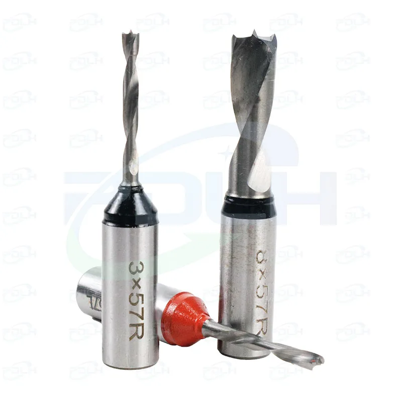5PCS Good Quality Carbide TCT  Dowel Drill Bits  Tools CNC Router for  Machinery  Total Length 57mm