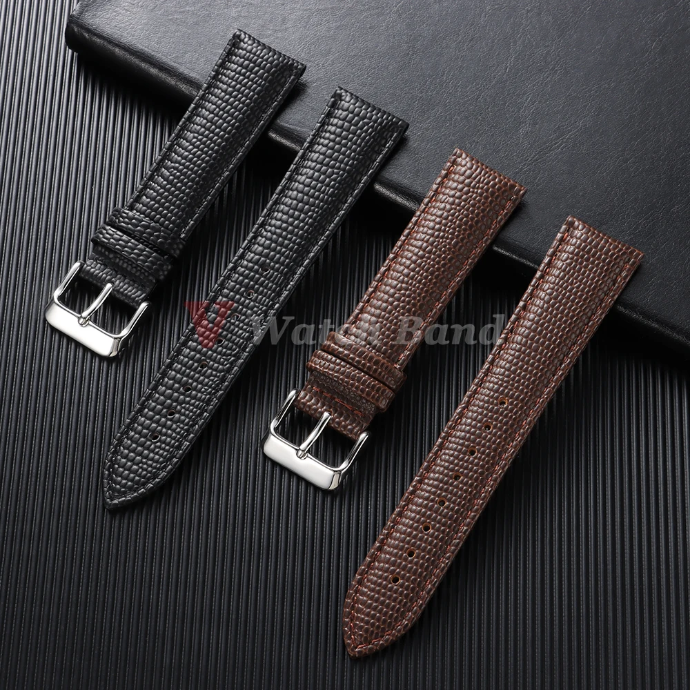 12mm 14mm 16mm 18mm 20mm Lizard Pattern Strap for Seiko for Omega Universal Watch Band Soft Strap Men Women Watch Accessories