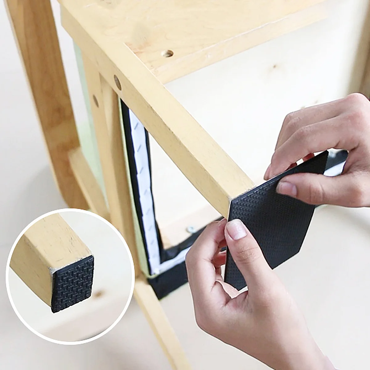 

10 Sheets Eva Anti-Slip Pads Furniture Stopper Grippers Hardwood Laminate Ceramic Tile Floor Protection Sound Insulation Black