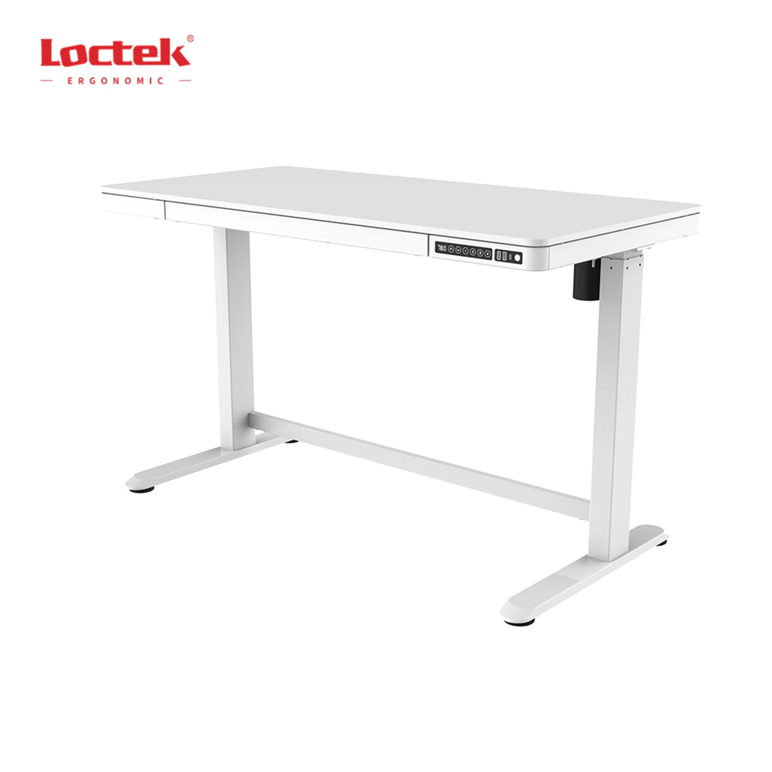 Loctek-Altura ajustável mesa de madeira, mesa ergonômica para computador, ET118W-N, moda moderna