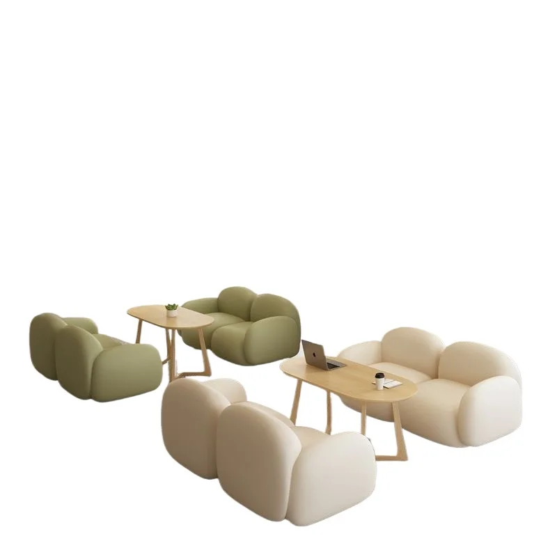 

New milk tea shop casual card seat sofa, western restaurant dining table and chair combination