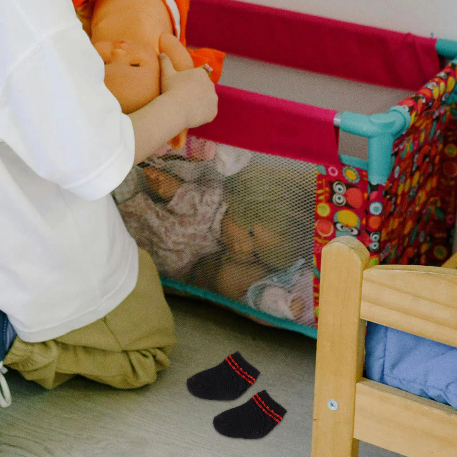 

6 пар эластичных хлопковых носков-подследников, разноцветные, вязаные, мягкие, 18 дюймов, для кукол, аксессуары для одежды, декор для нарядов