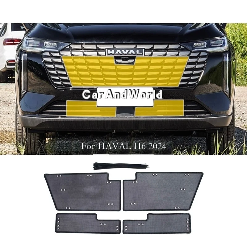 

Stainless Middle Grilles Insert Screening Net Insect Protecte Guard Mesh Trims Car Accessory For HAVAL H6 2nd 3rd Gen 2021-2025