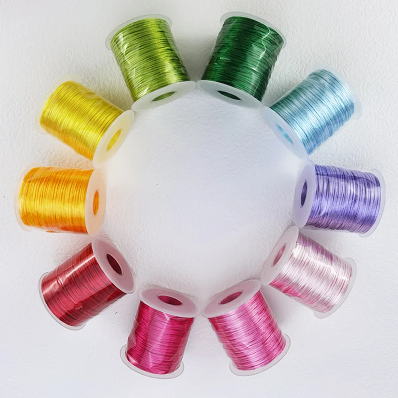 1.5mm/2mm/2.5mm Nylon Lanyard Cord Thread Chinese Knot Braided Macrame Silk Cord Bracelet String DIY Tassels Beading Thread