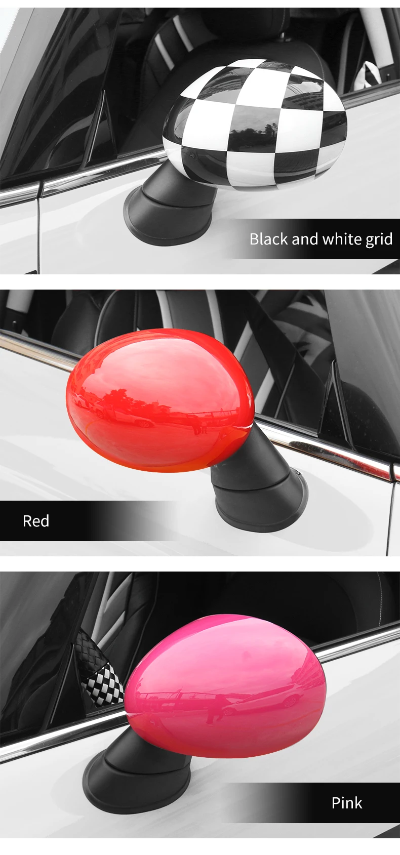 Auto Rückspiegel Gehäuse Shell Für Mini Cooper R55 R56 R57 R58 R59 R60 R61 ABS Auto Spiegel Außen Dekorative Zubehör – Detail 15