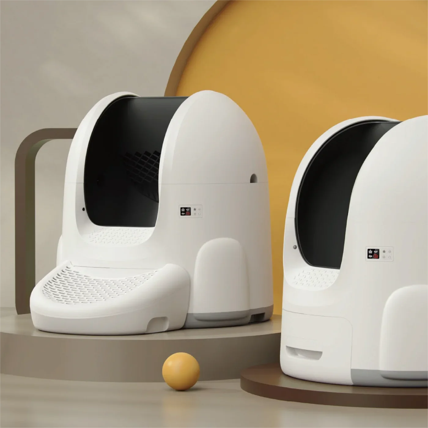 Wifi Automatic Smart Cat Toilet, Semi-Enclosed Cat Box Pet Self-cleaning Automatic Intelligent Cat Toilet