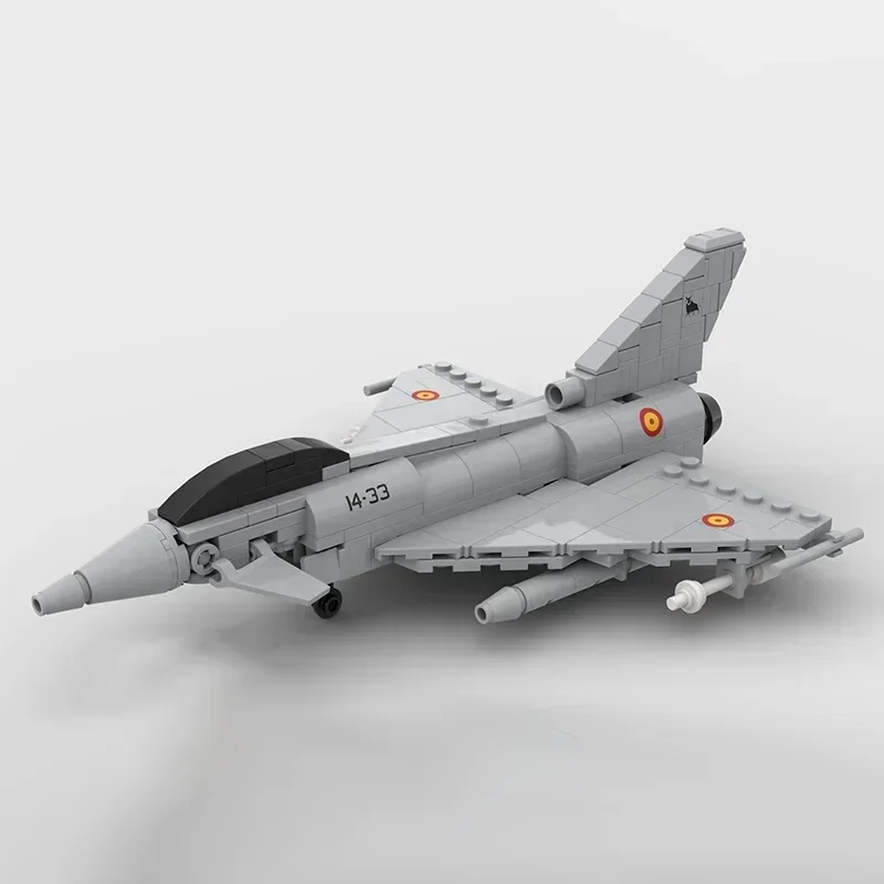 Modello militare Moc Mattoni da costruzione Scala 1:72 Eurofighter Typhoon Fighter Tecnologia Blocchi Regalo Di Natale Giocattolo Set FAI DA TE Assemblaggio