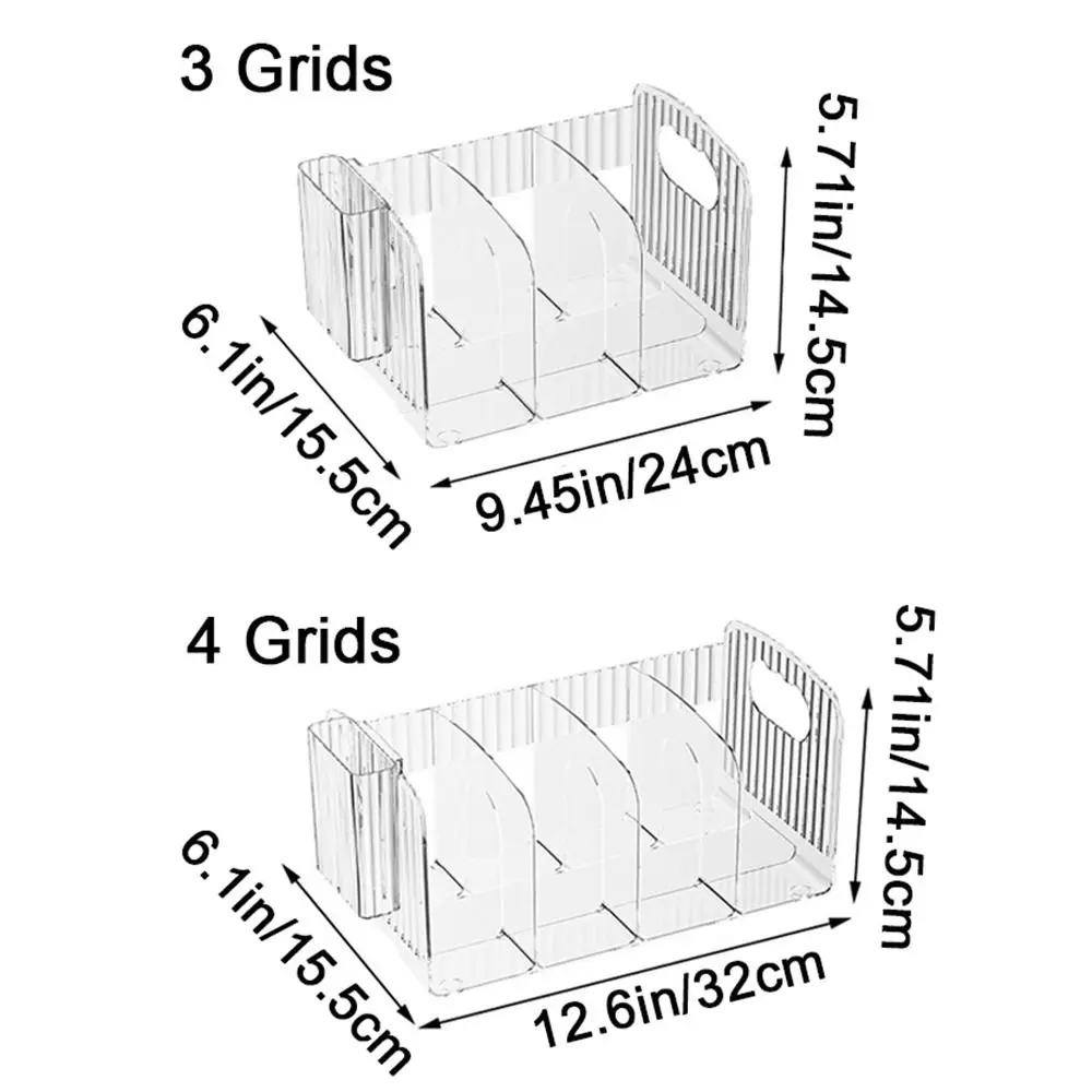 Robuster, verdickter, geteilter Buchständer, platzsparend, mit Griff, Acryl-Buchständer, einfaches, durchsichtiges Bücherregal, Büro