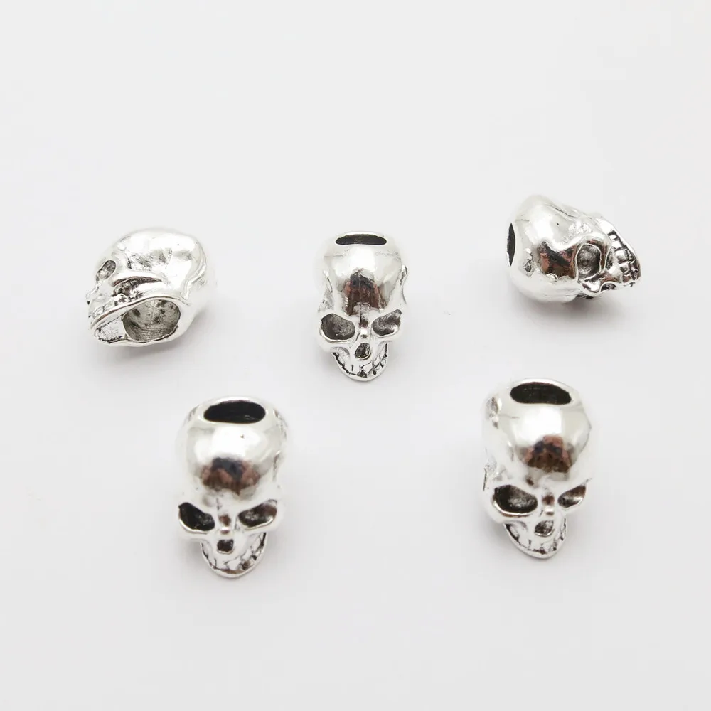 5pcs skull beads Viking Beard Beads Alloy Hair Beads for Braids, Hair Jewelry Dreadlock Decorations beads