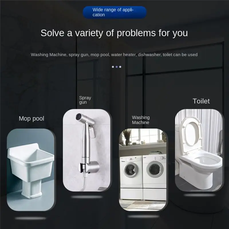 (A02R] 1/2Inch Universal Interface Faucet Double Outlet Dual Control Water Tap Home Bathroom Hose Irrigation Connector Blue