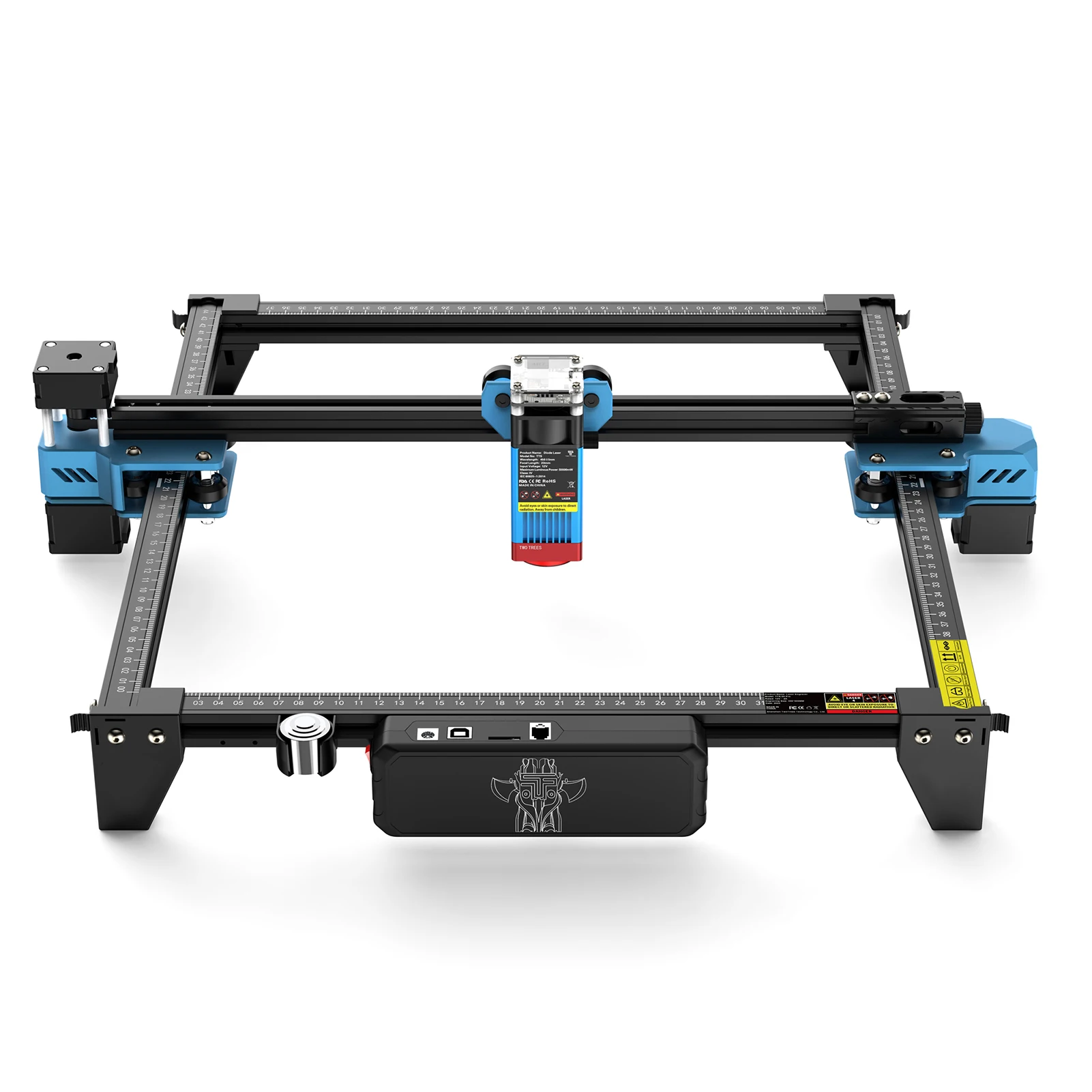 เครื่องแกะสลักเลเซอร์ Two Trees TTS 5.5W แบบจุดบีบอัด เครื่องตัดแกะสลักเลเซอร์ 300x300 มม. พร้อมจุดโฟกัสเร็ว