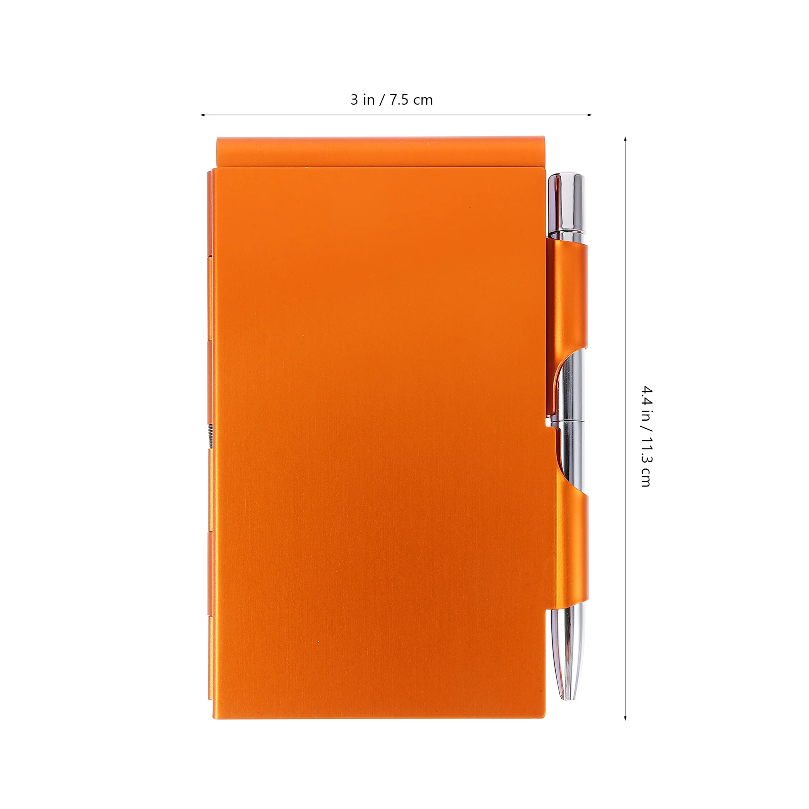 Clamshell Notebook Stylish Metal Holder Multicolor Mini Pocket Notepad Small Paper Portable Office Tearable Notebook with Pen
