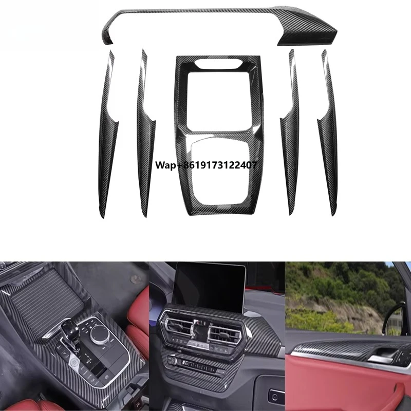

Dry Carbon Fiber Car Interior Kit Center Console Side Trim Strips Trims Accessories for X3M F97 X4M F98 Lci Body Kit