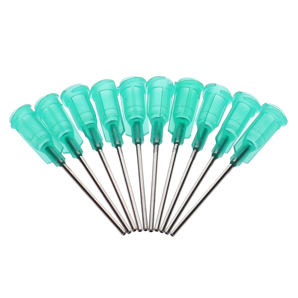 100pcs/lot 19G X 43mm Precision passivated S.S. Dispense Tip with PP Safetylok hub, glue dispenser needles