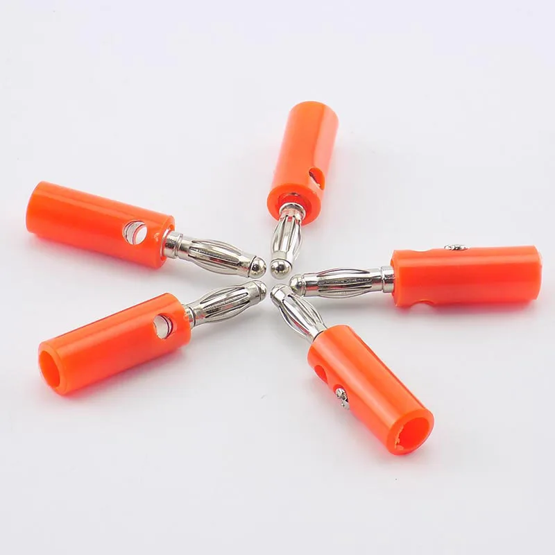 1/10pcs 4mm Banana Plate Plugs Connectors Red and Black Solderless For Audio Speaker Video Musical DIY adapter H10
