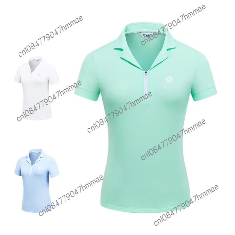 Golf Clothing Women's Short-Sleeved T-shirt Top Summer Slimming Sports Quick-Drying Women's Jersey T396