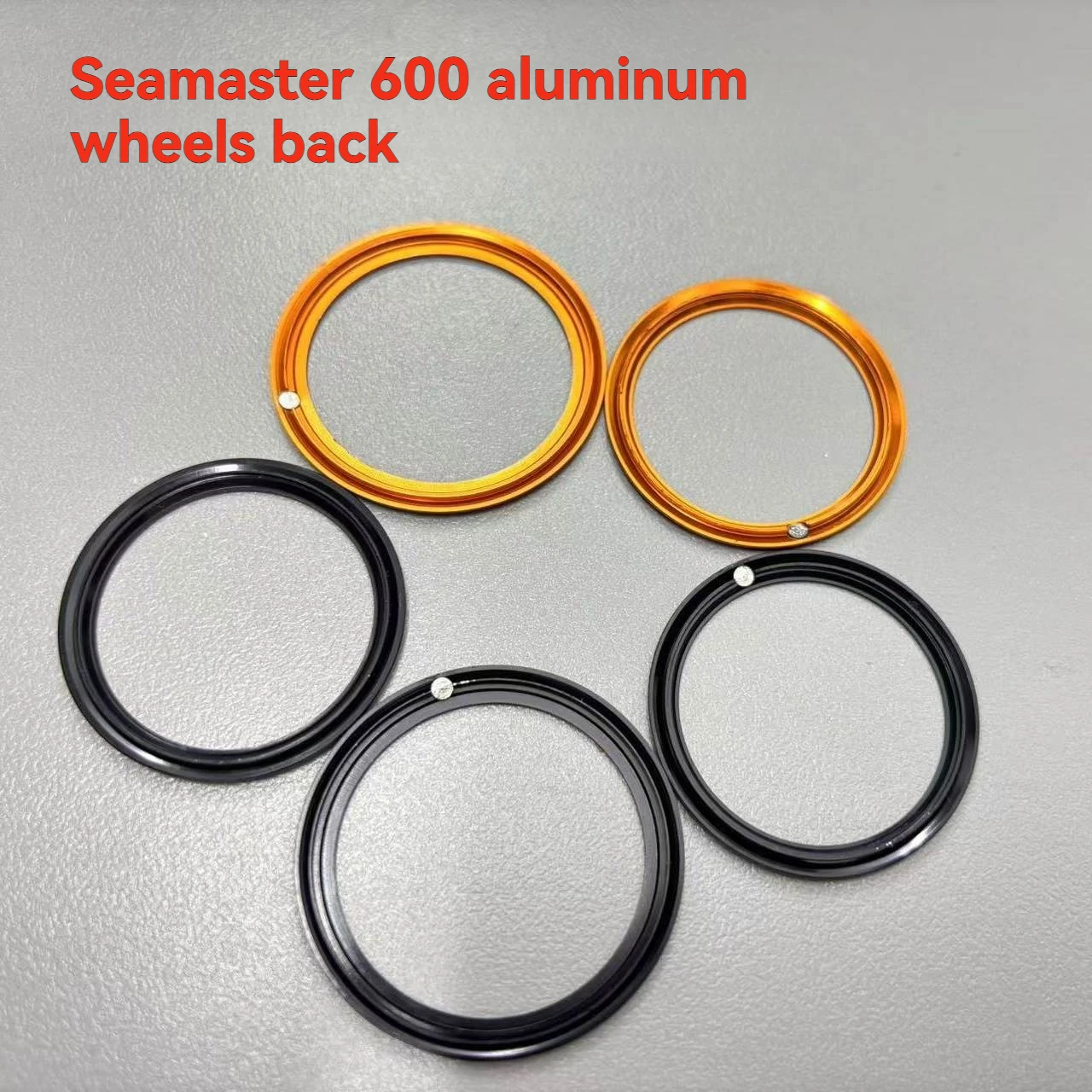 For Omega Seamaster 600 Aluminum Ring Outer Ring 38mm 41mm Outer Diameter Bezel Mouth Dial Graduated Ring Black Orange