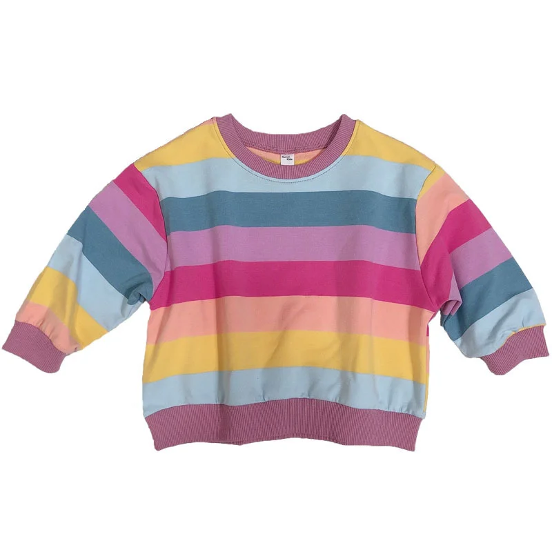 Boys Hoodies Sweatshirts Cotton Tops Outwear 2024 Rainbow Spring Autumn Kids Christmas Gift Teenagers Children's Clothing