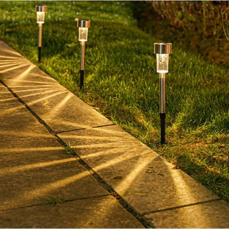 

Газонные фонари на солнечной энергии, уличные кемпинговые садовые пейзажные фонари, водонепроницаемый светодиодный наземный светильник для двора, патио, дорожки, виллы