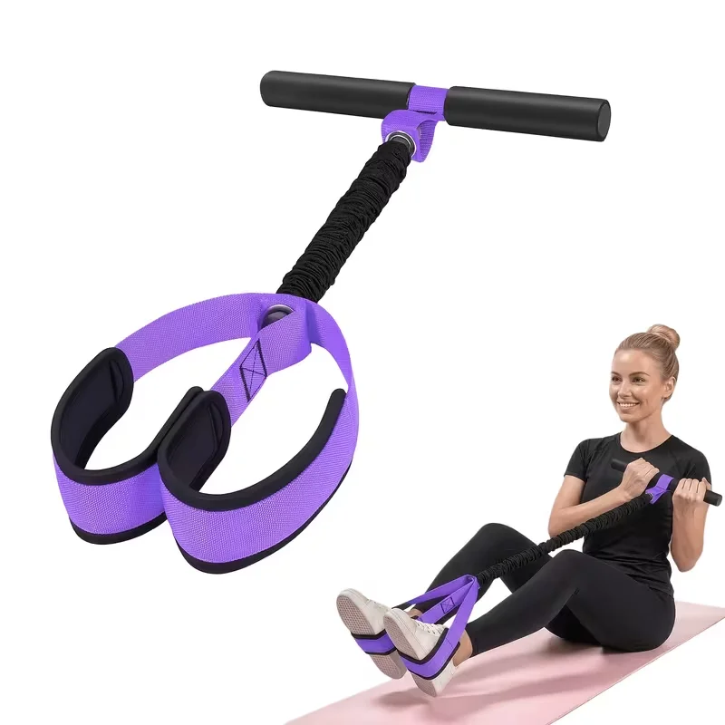 Sit Up Assist Resistance Trainer Voetpedaal Beentrainer Home Fitness Voetpedaal Touw Lichaamsvormende trainingsapparatuur voor vrouwen