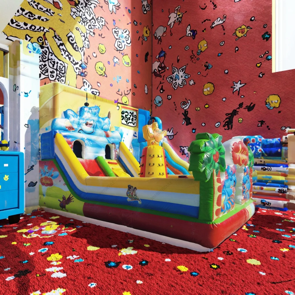 Inflatable Castle Bouncy Castle Inflatable Jumping House Bouncer Combo Slide Blow up Bounce Houses for Kids Adults With Blower