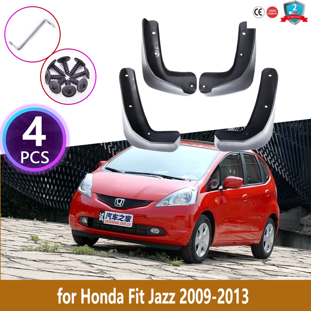 

4PCS Rear Mudguards For Honda Fit Jazz 2009 2010 2011 2012 2013 Cladding Splash Mud Flaps Guards Mudflap Protect Car Accessories