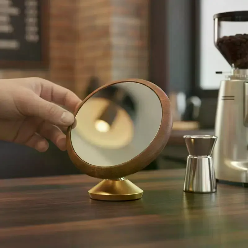 Espresso Extraction Monitoring Mirror Magnetic Lightweight Lens for Bottomless Portafilter Travel Portable Coffee Making Kit