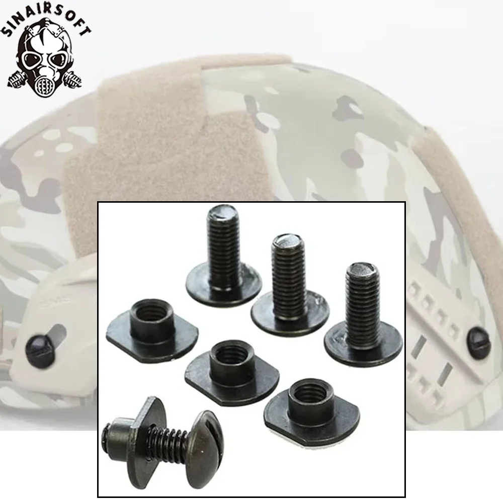 SINAIRSOFT 4 PCS/Set Tactical Training MICH Helmet FAST Helmet Screw Airsoft Hunting Paintball Safety Sports Sport Accessories